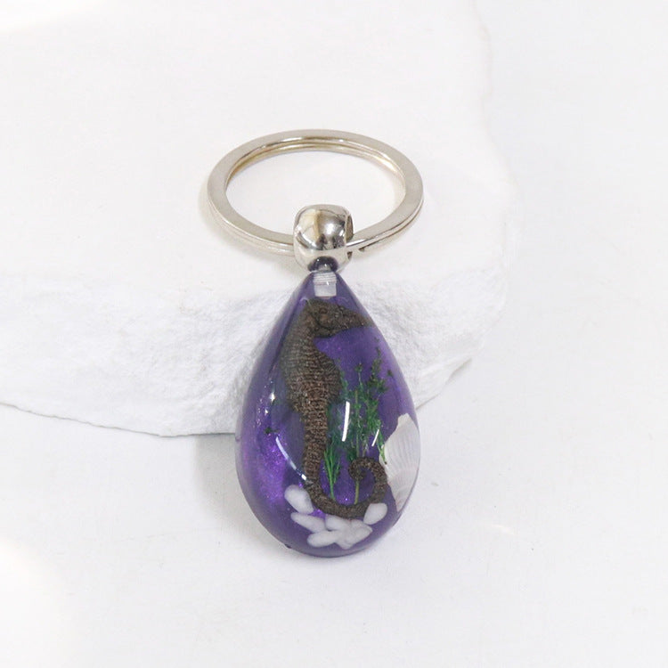 Wholesale seahorse marine keychain  marine creative jewelry